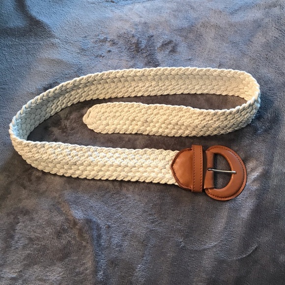 3/$15 - Braided Cotton and Leather belt - EUC - Picture 7 of 8